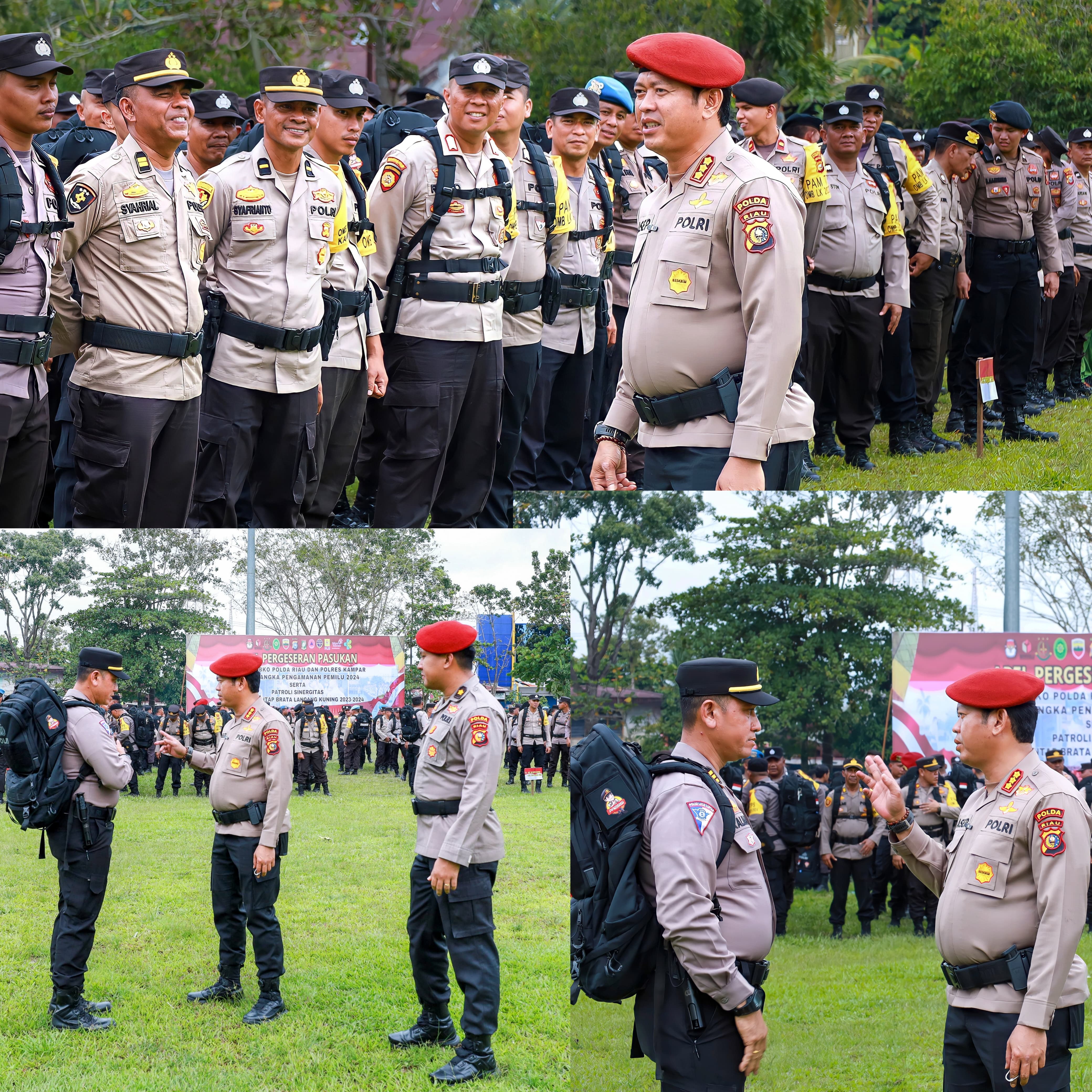 APEL PENGGESERAN PASUKAN BKO POLDA RIAU UNTUK PENGAMANAN PEMILU TAHUN 2024